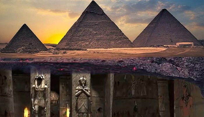 Gigantesca ciudad antigua bajo las pirámides es custodiada por robots 