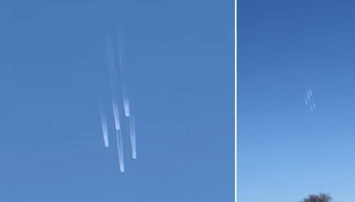 Captan 5 objetos extraños cayendo en el cielo de Idaho, Estados Unidos