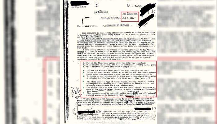 FBI publicó documento con información detallada de extraterrestres