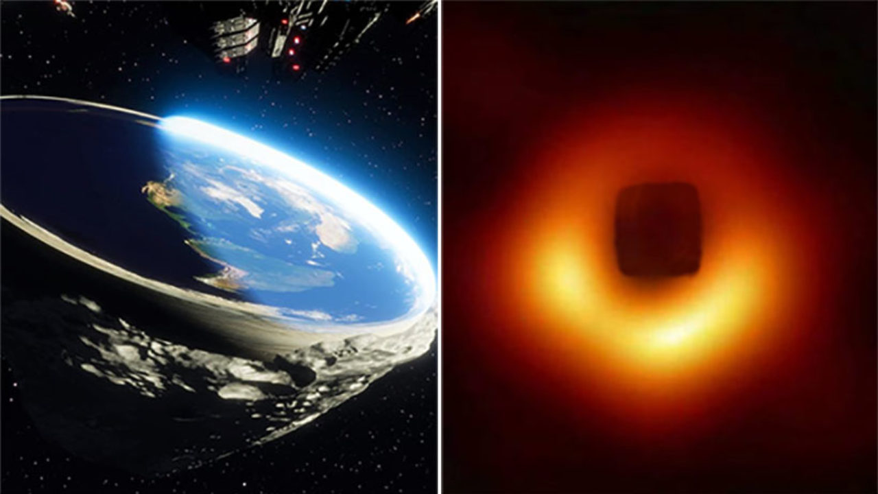 Terraplanistas aseguran que agujero negro es cuadrado (Video)