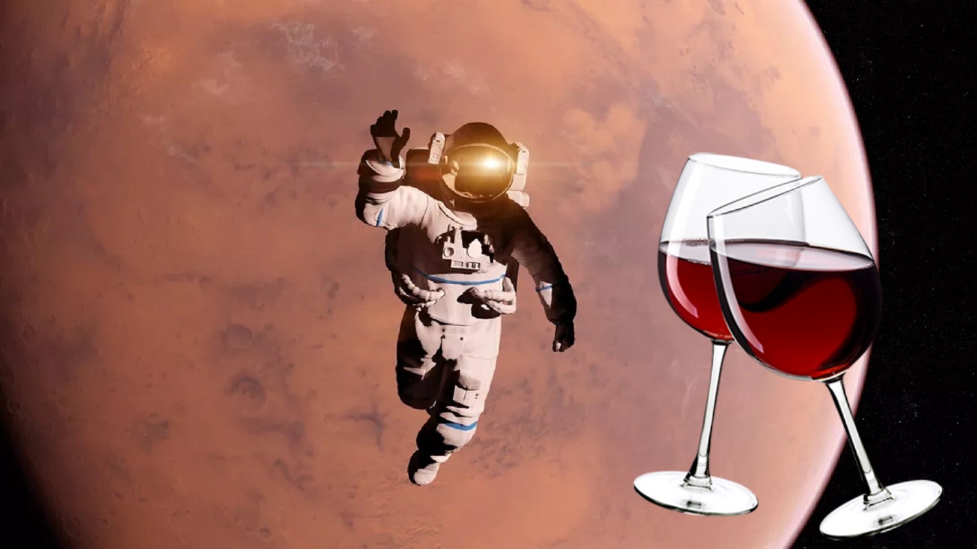 El vino podría ser la clave para que los astronautas sobrevivan en Marte