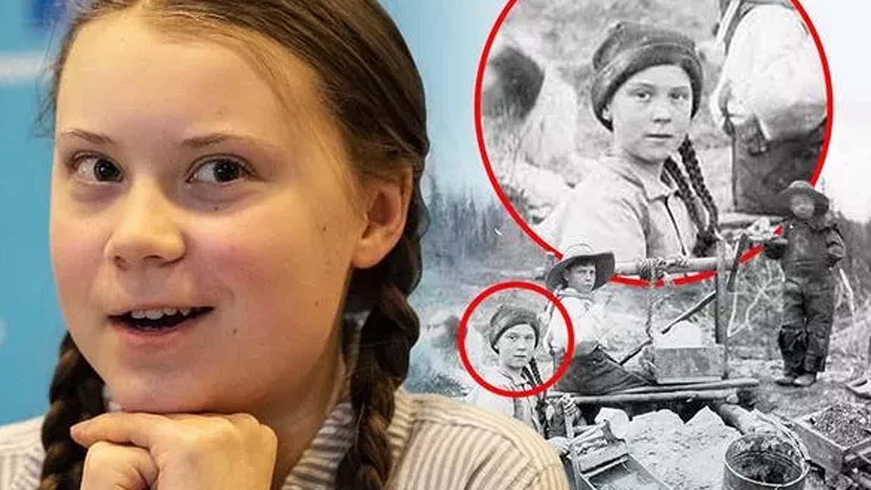 Foto de 1898 desata la polémica: ¿Greta Thunberg una viajera del tiempo?